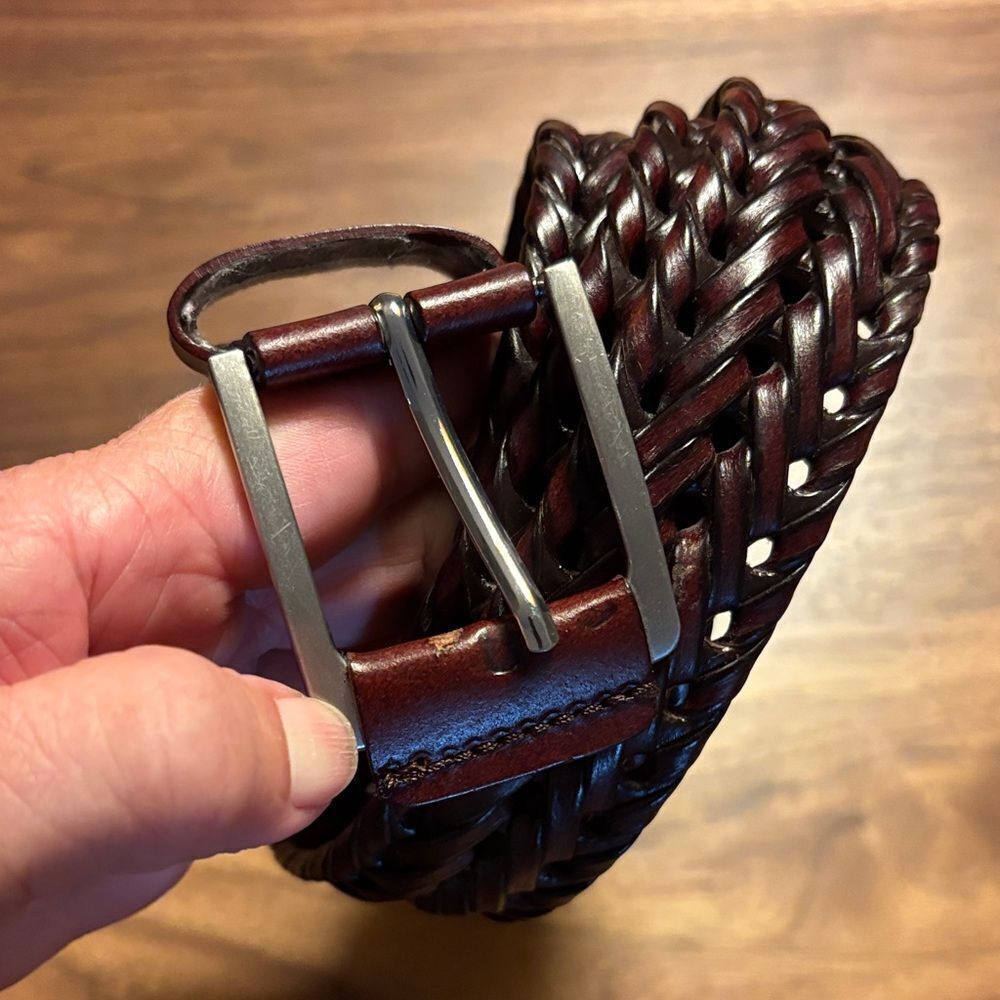 Men's Mahogany Leather Belt